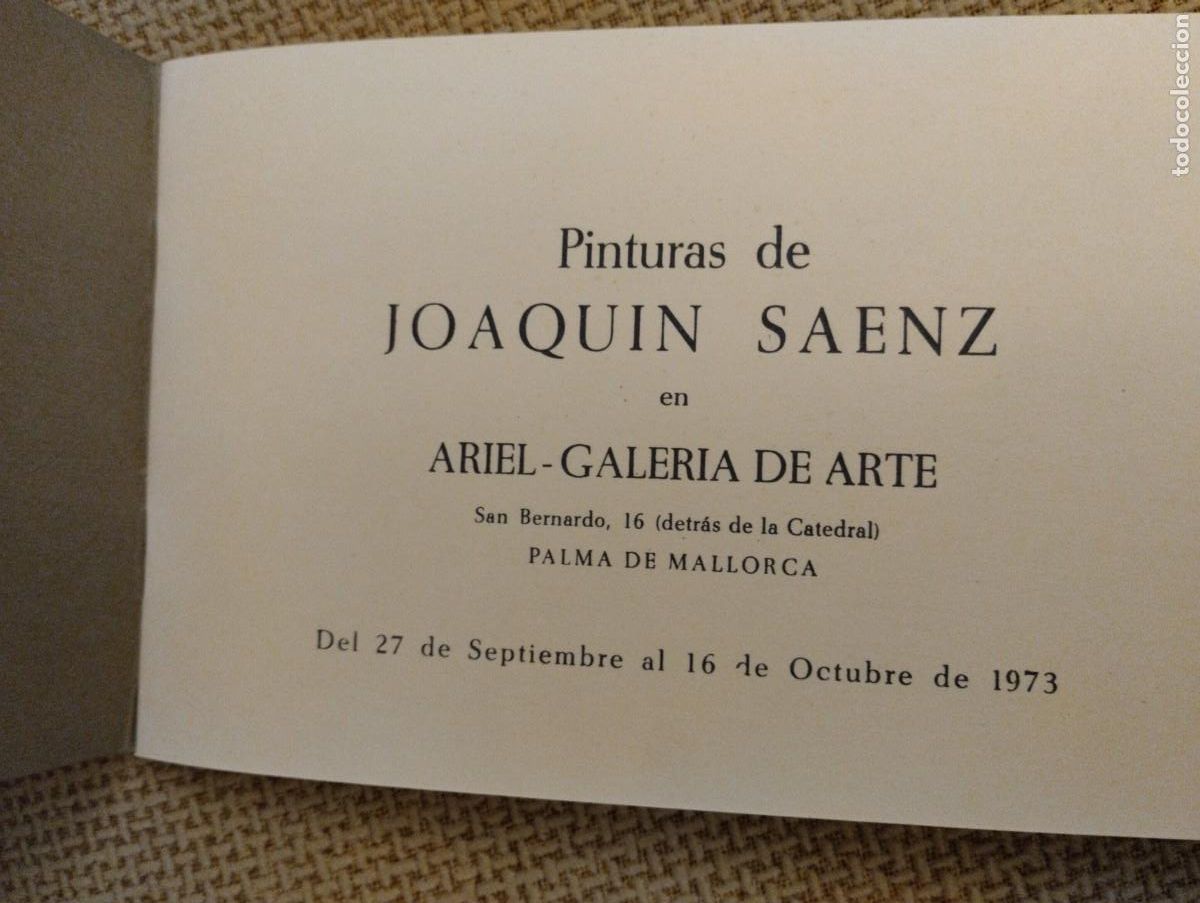Postales: Librito de postales del pintor Joaqu&iacute;n Saenz - Foto 2