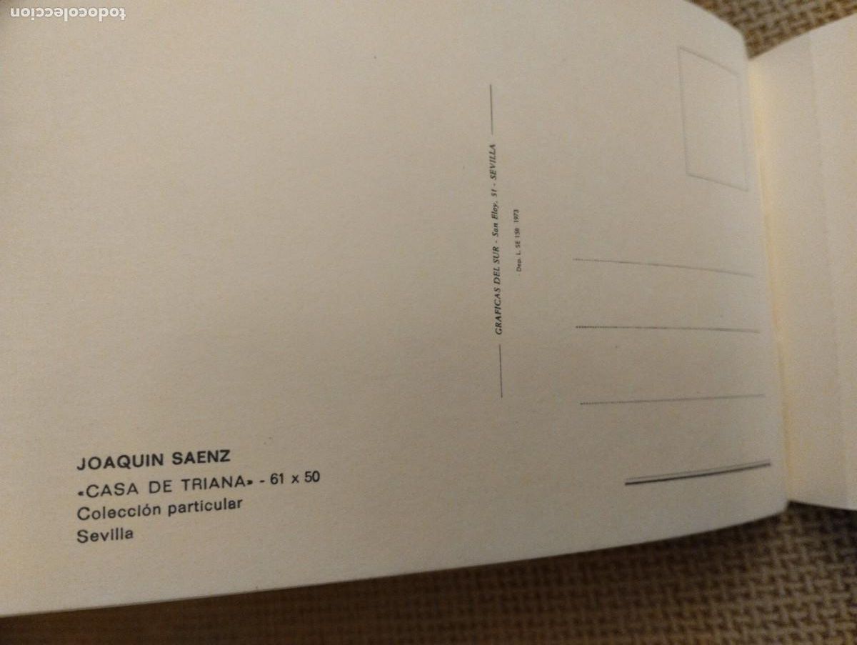 Postales: Librito de postales del pintor Joaqu&iacute;n Saenz - Foto 6