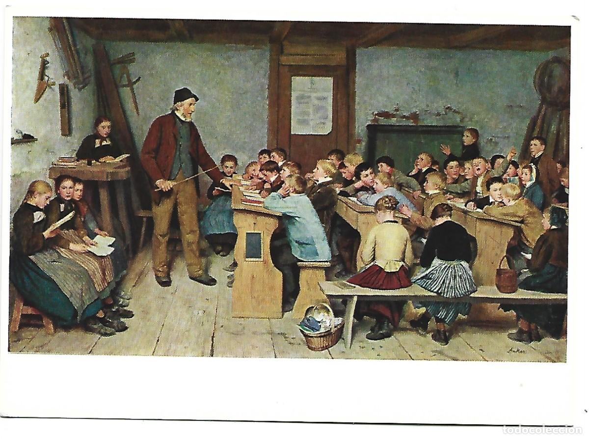 Postales: ALBERT ANKER.- DIE DORFSCHULE 1896.- KUNSTMUSEUM BASEL