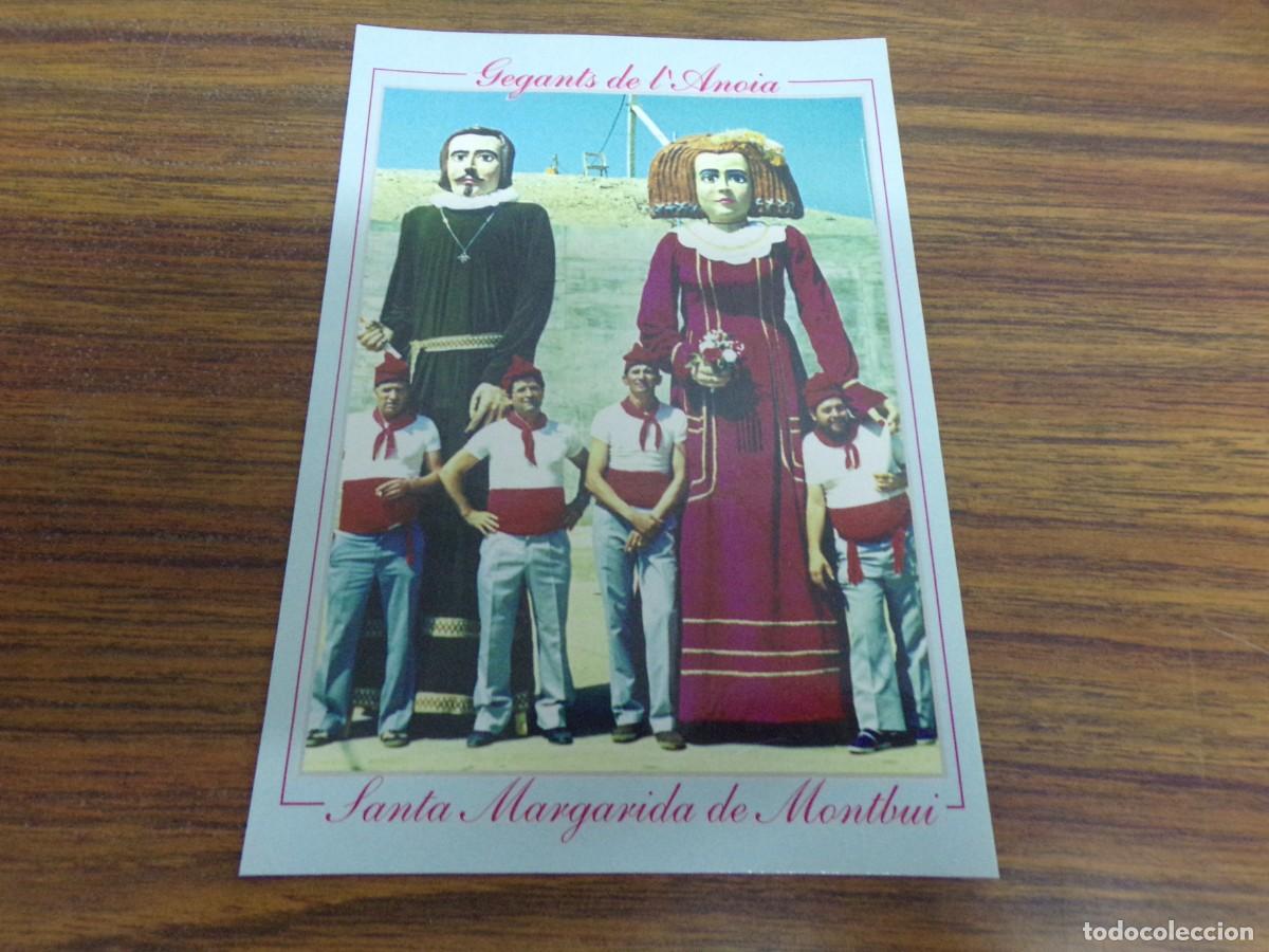 Postales: POSTAL GEGANTS DE L&acute;ANOIA LA VEU DE L'ANOIA SANTA MARGARIDA DE MONTBUI