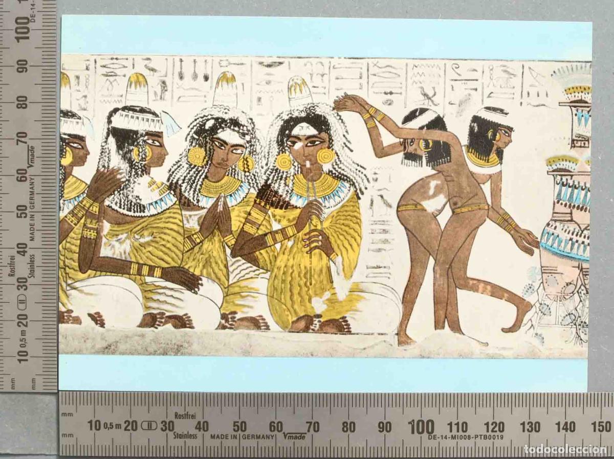 Postcards: POSTAL. Feast of the Nobles (unknown Tomb) Fest vornehmer Damen (unbekanntes Grab) CAIRO