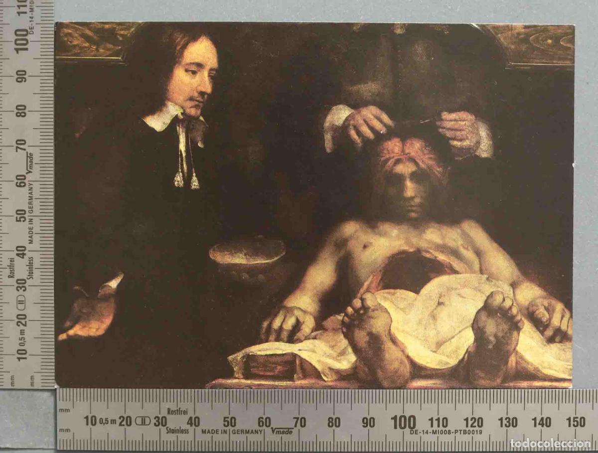 Postcards: POSTAL. REMBRANDT HARMENSZ. VAN RIJN (1606-1669) Dc anatomvsche les van Dr- Joan Devman
