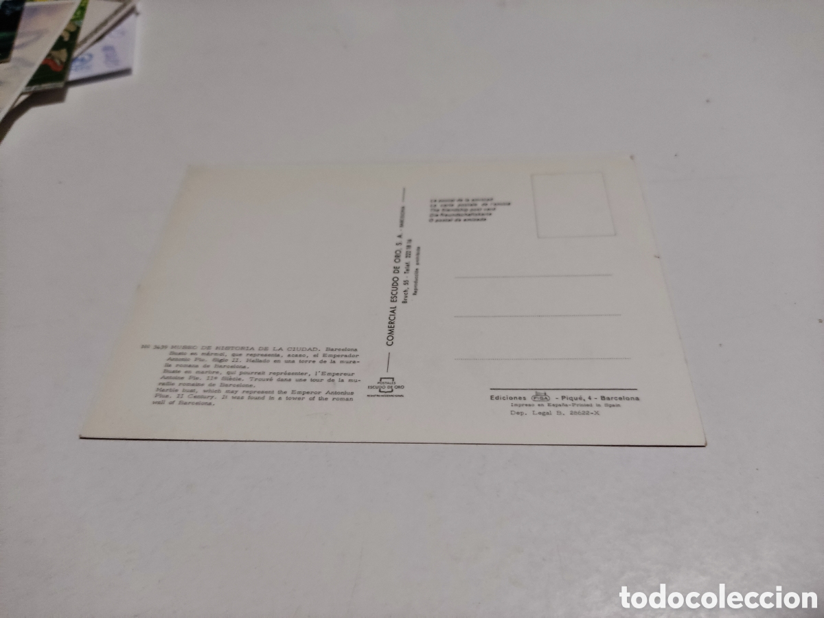 Postales: Museo de Barcelona busto emperador Antonio - Foto 2
