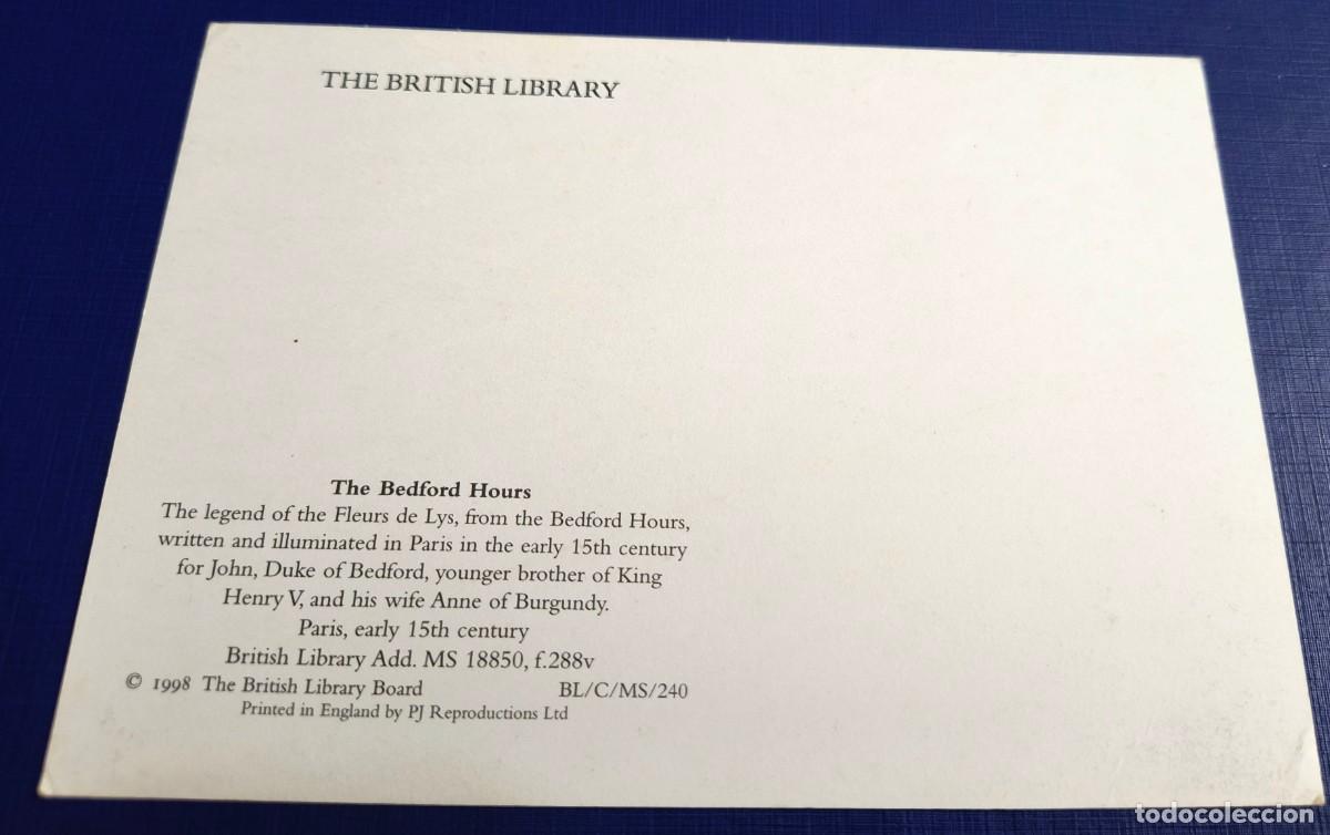 Postales: POSTAL LA LEYENDA DE LA FLOR DE LIS / BRITISH LIBRARY - SIN CIRCULAR - Foto 3