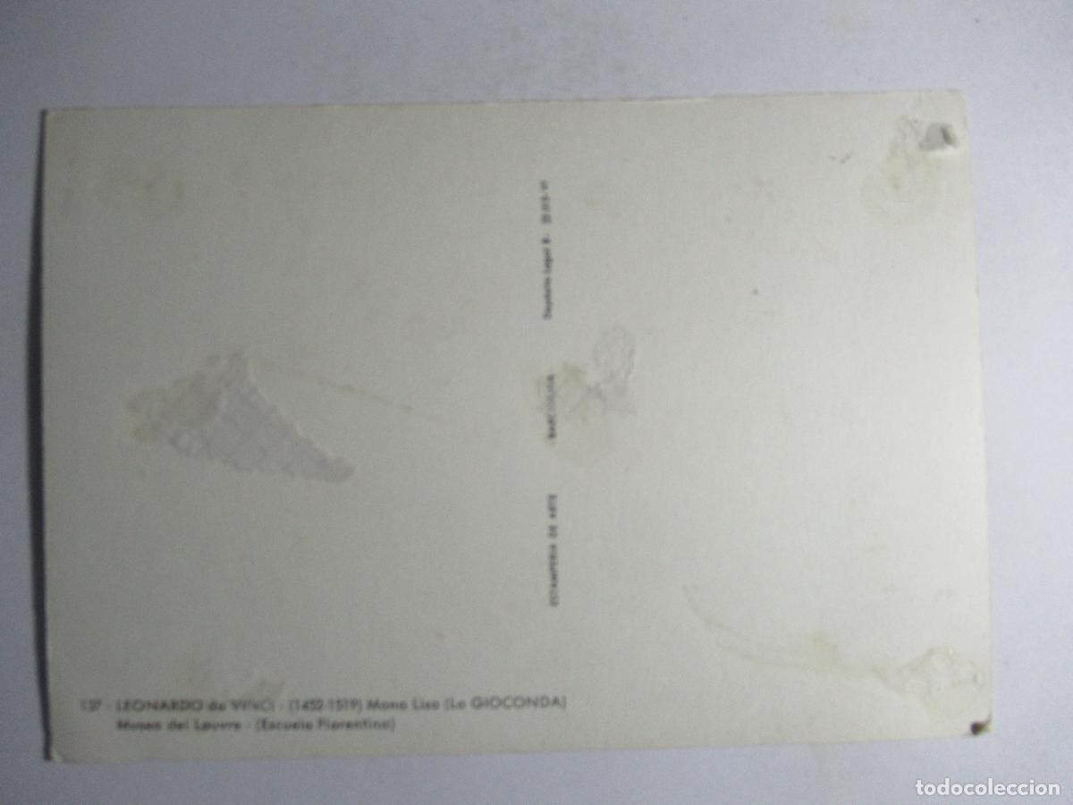 Postales: Leonardo Da Vinci - Mona Lisa - Foto 2