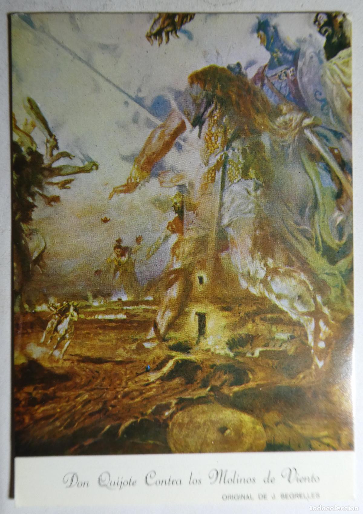 Postales: Postal de J. Segrelles Don Quijote contra los molinos de viento, nueva
