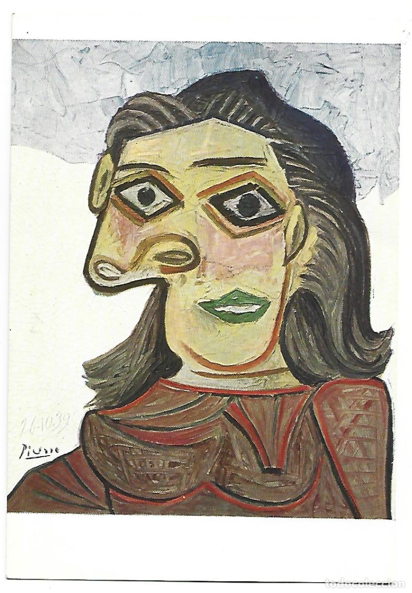 Postales: &rdquo; TETE DE FEMME / WOMAN&acute;S HEAD &rdquo;.- PABLO PICASSO.- COLLECTION GALERIE LOUISE LEIRIS -ECOLE ESPAGNOLE