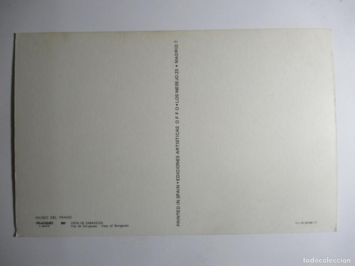 Postales: Vel&aacute;zquez - Vista de Zaragoza - Foto 2
