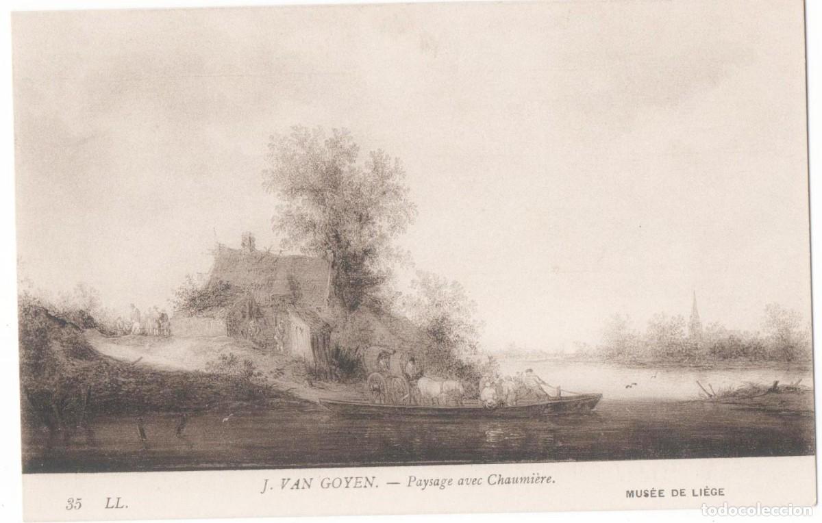 Postais: Postal principios del XX-Museo de Lieja- Van Goyen-sin circular-