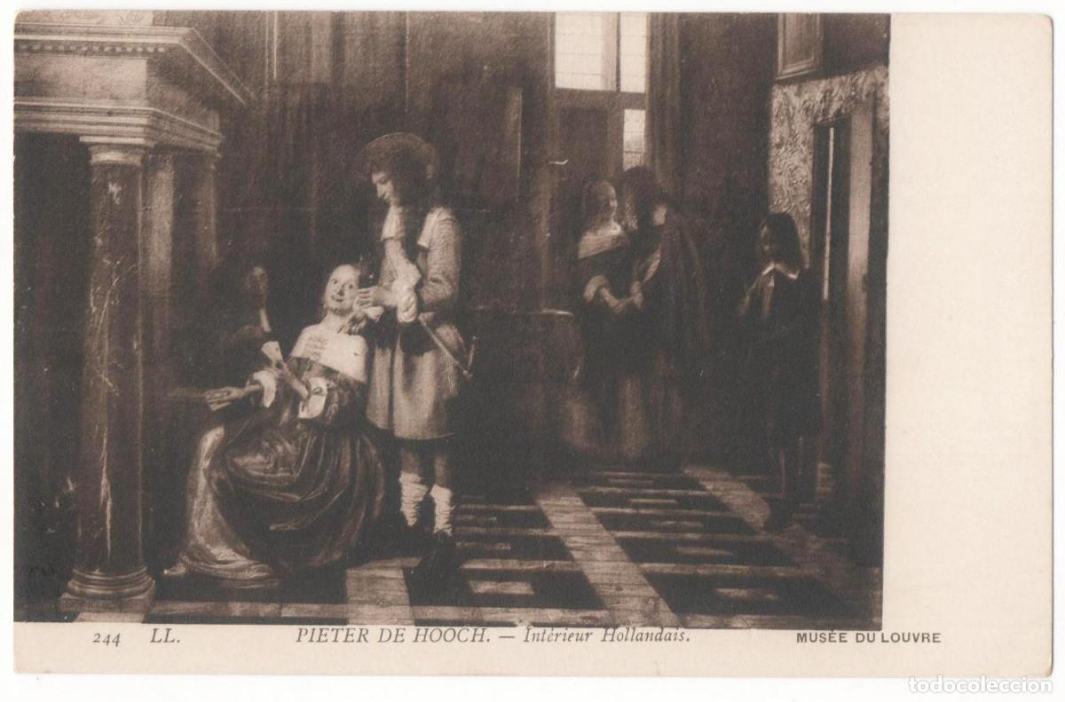 Cartes Postales: Postal principios del XX-Museo de Louvre- Pieter de Hooch-sin circular-