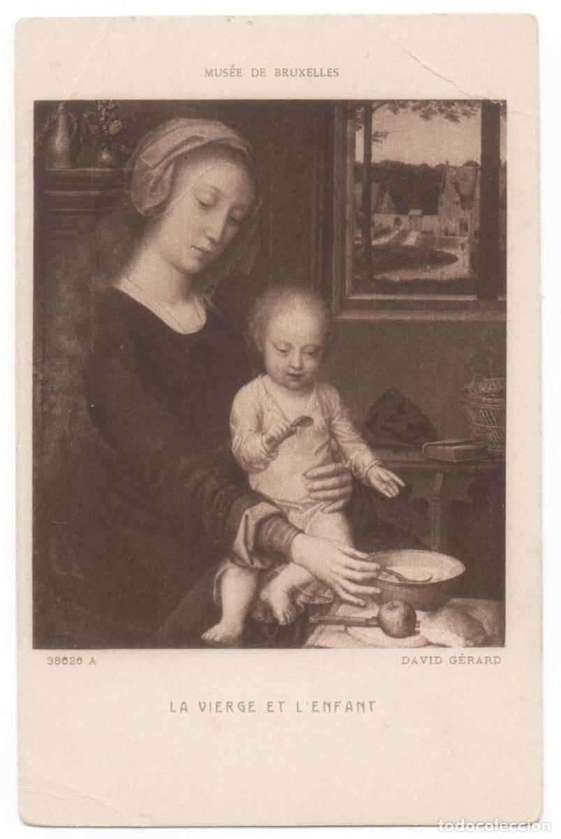 Postais: Postal principios del XX-Museo de Bruxelas-David Gerard-sin circular-
