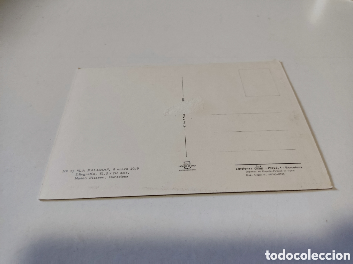 Postales: Postal Arte la paloma, Picasso - Foto 2