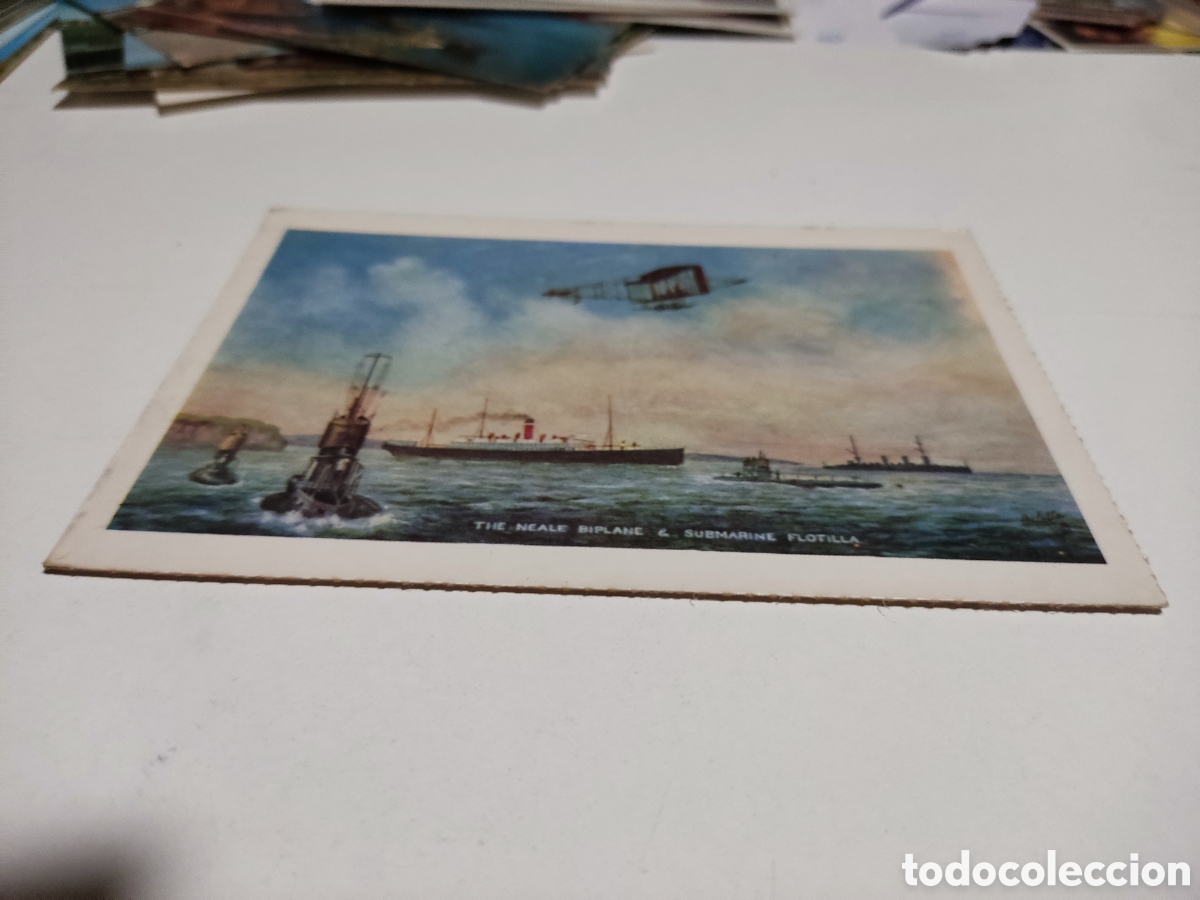 Postales: Postal dibujo avi&oacute;n nav&iacute;o