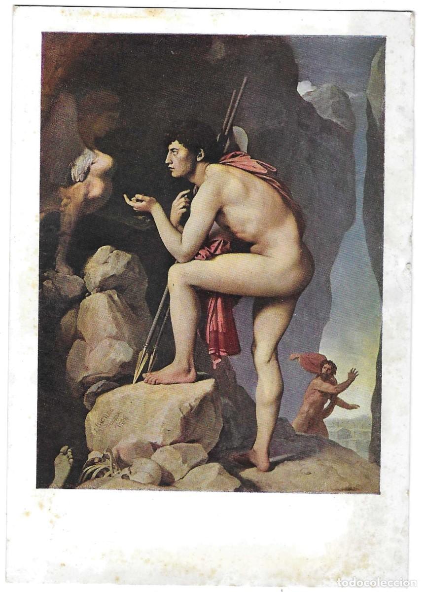 Postales: Postal Pintura. Edipo explicando el enigma. J.A. Ingres. 7-arte90