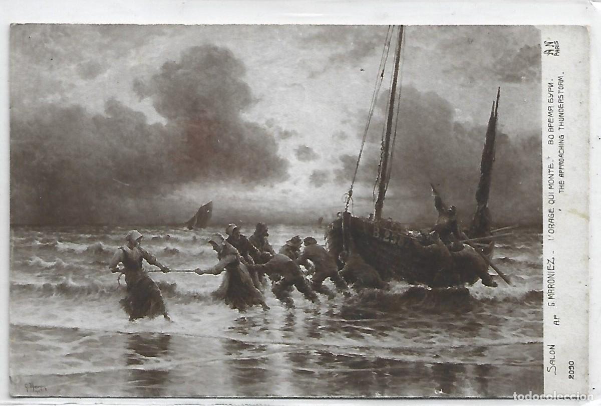 Cartes Postales: L&acute;ORAGE QUI MONTE / BO BPEMA GYPN - THE APPROACHING THUNDERSTORM.- SALON G. MARONIEZ.- PARIS
