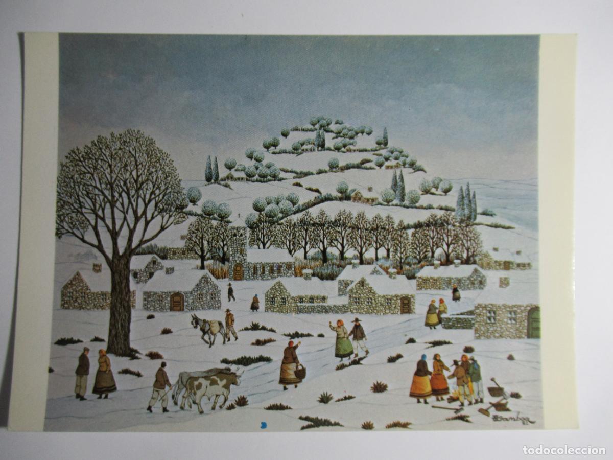 Postales: E.A. Gamboa - Nieve en la aldea - Foto 1