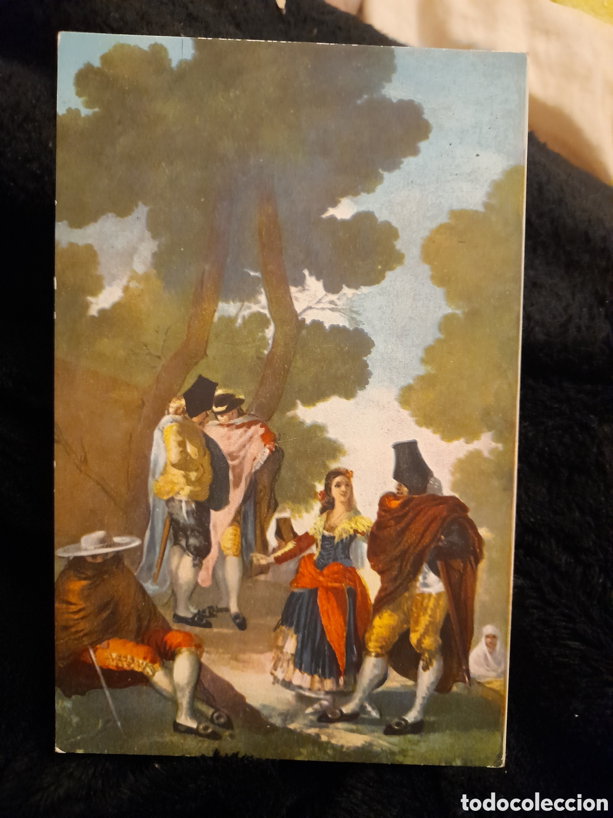 Cartes Postales: Antigua postal. La Maja y los embobados. Fototipia de Hauser y Menet