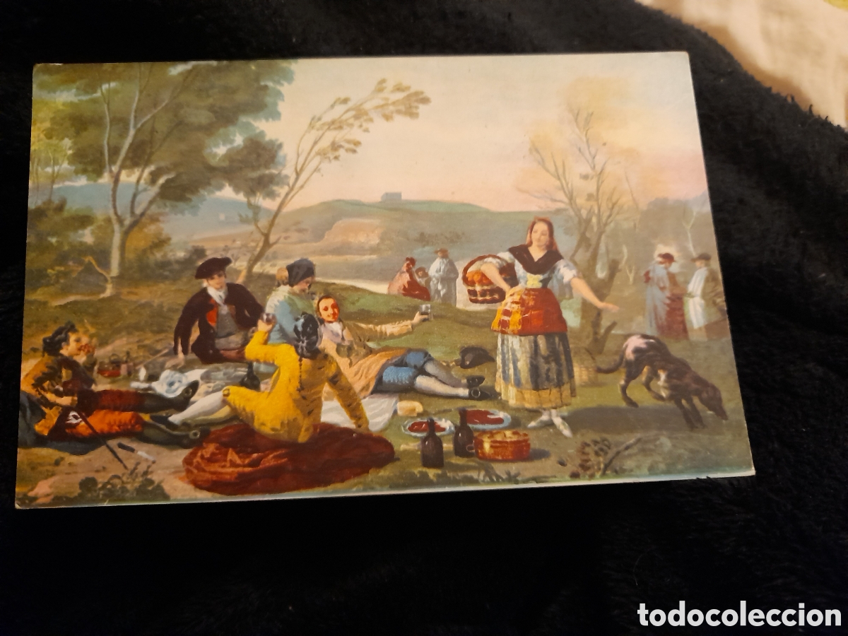 Cartes Postales: Antigua postal. La Merienda a orillas del Manzanares. Fototipia de Hauser y Menet