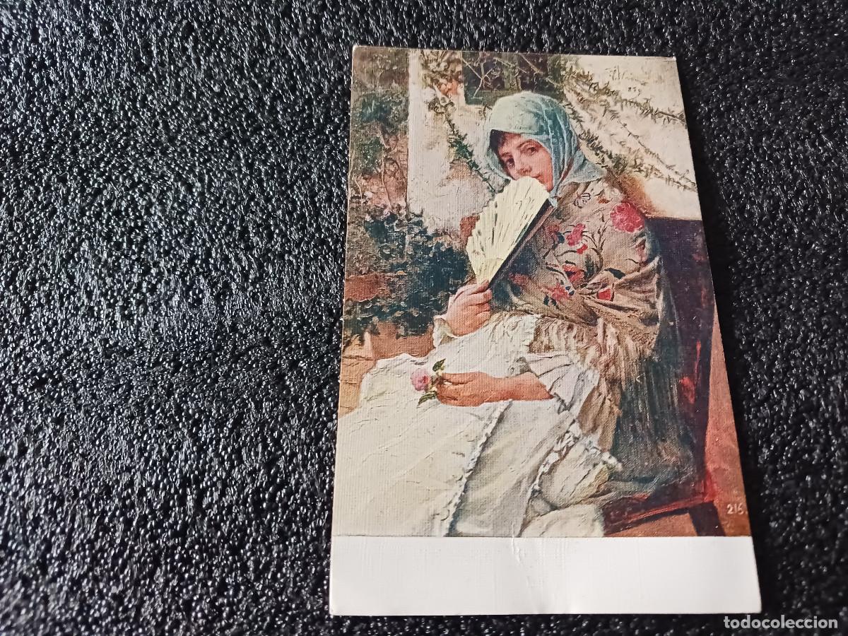Cartes Postales: 343 Andaluza, con abanico, camiso sainz, COLL SALIETI, ed. victoria