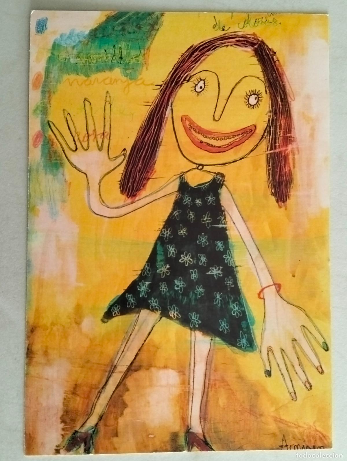 Postales: POSTAL, SE PINTO LAS U&Ntilde;AS DE COLORES DE EVA ARMISEN
