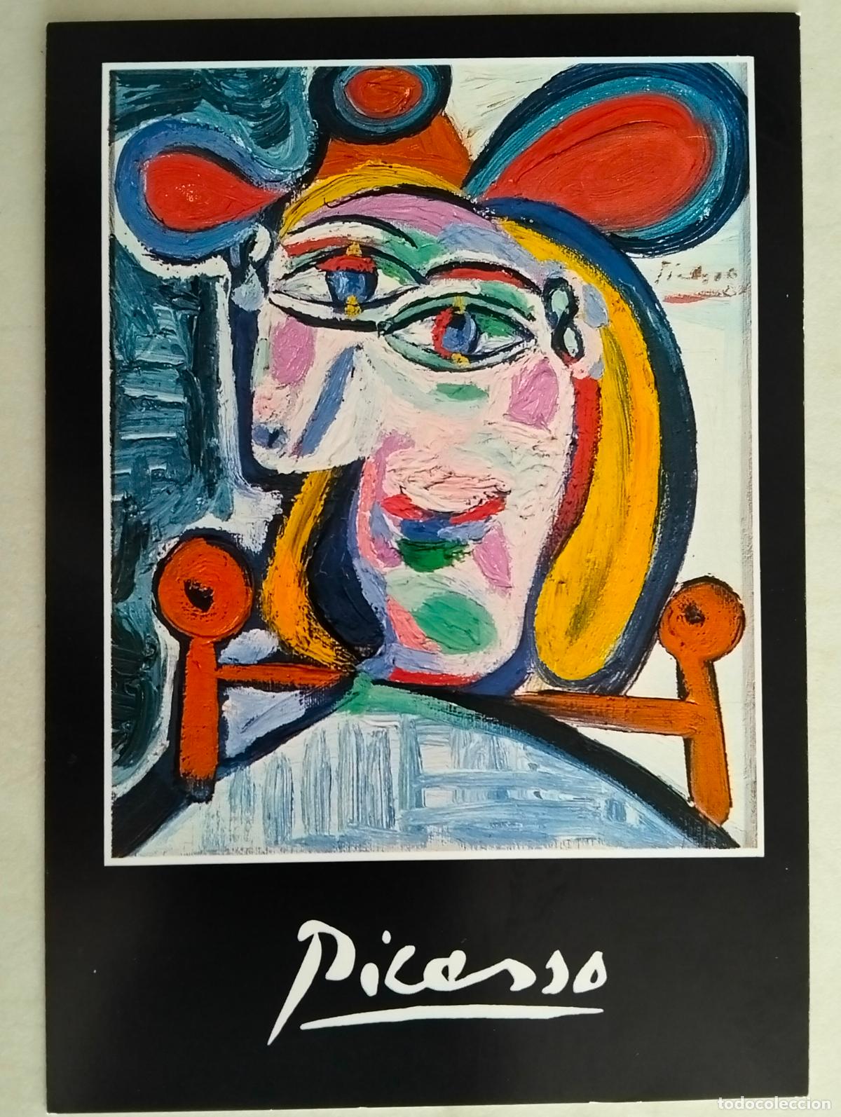 Postales: POSTAL, PABLO PICASSO, LA MUJER CON EL SOMBRERO - Foto 1