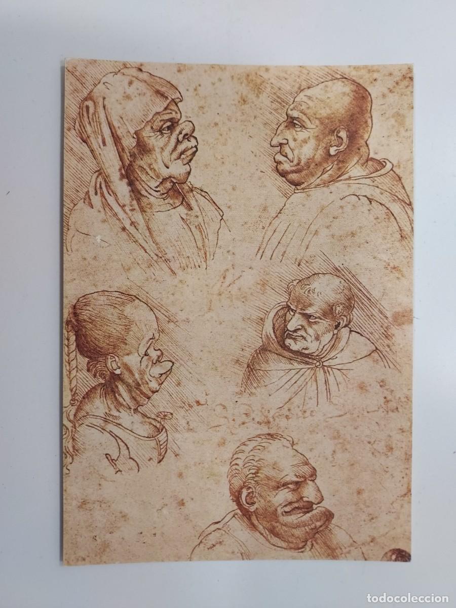 Postales: POSTAL LEONARDO DA VINCI. CINQUE TESTE GROTTESCHE. FIRENZE. SIN CIRCULAR - Foto 1