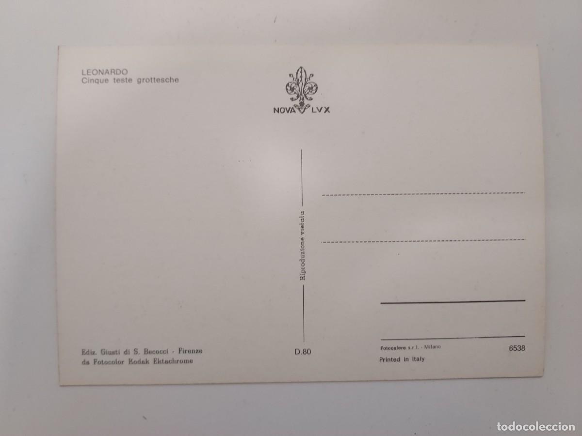 Postales: POSTAL LEONARDO DA VINCI. CINQUE TESTE GROTTESCHE. FIRENZE. SIN CIRCULAR - Foto 2