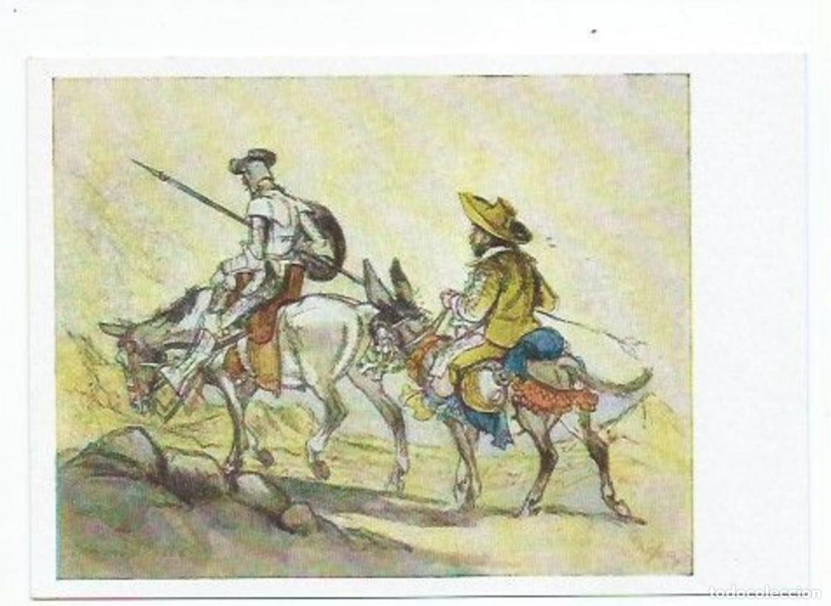Postales: &rdquo; DON QUIJOTE &rdquo;.- PINTADO CON LA BOCA