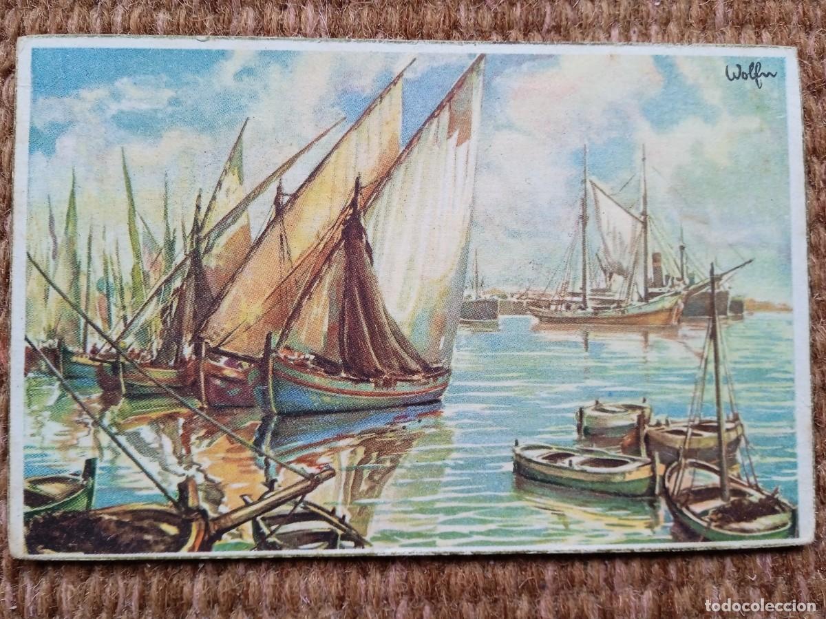 Postales: VELEROS EN PUERTO - PINTURA DE WOLFN - ED. COLON