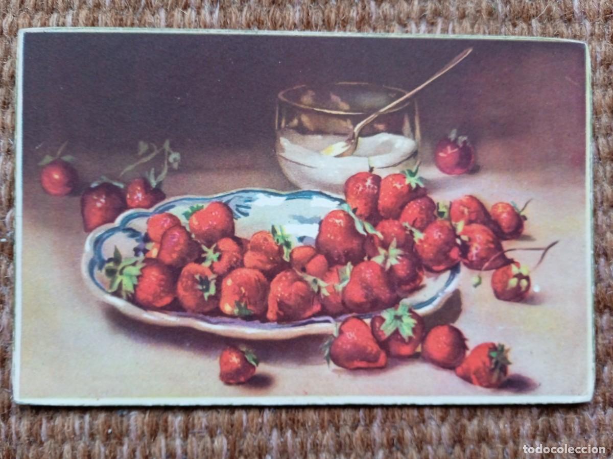 Postales: BODEGON FRESAS CON NATA - ED. COLON
