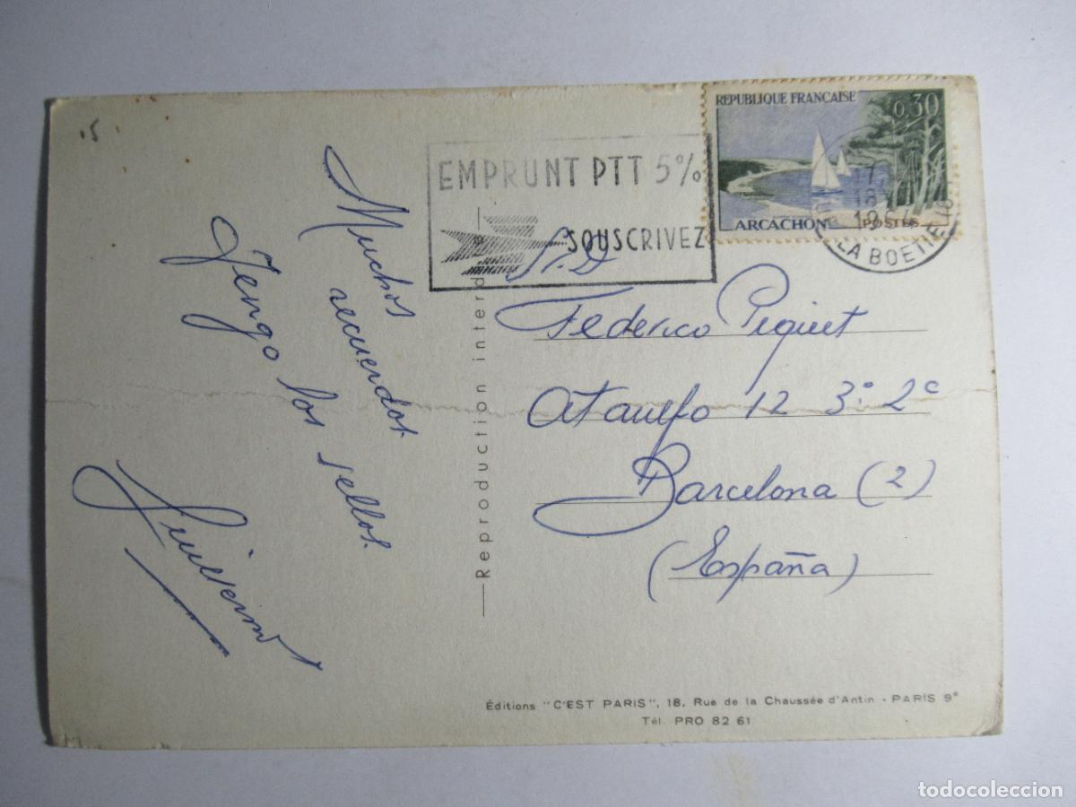 Postales: Par&iacute;s - Postal circualada - Foto 2