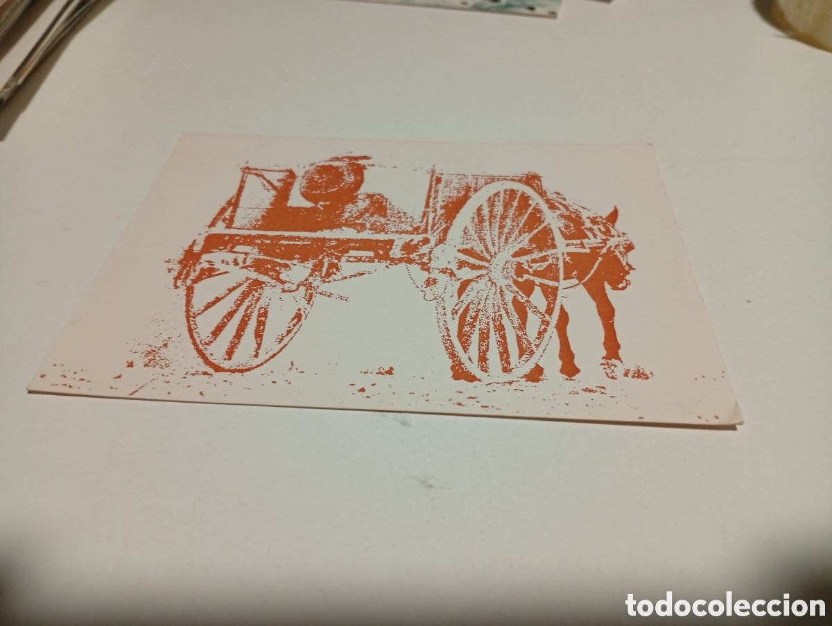 Postkarten: Postal beach cart ,burro con carro