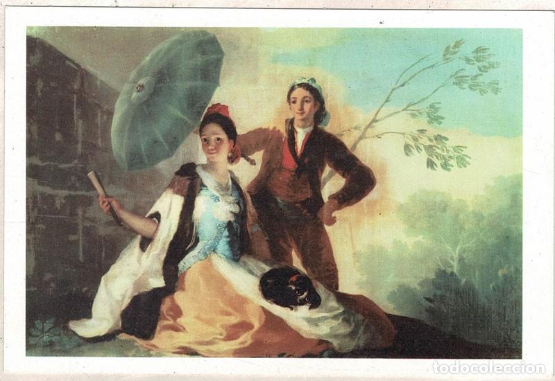Postkarten: Postal publicitaria Iberia. L&iacute;neas A&eacute;reas de Espa&ntilde;a, S. A. Goya. El quitasol. Fournier