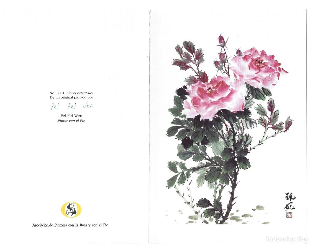 Postkarten: &rdquo; FLORES ORIENTALES &rdquo;.- ORIGINAL PINTADO CON EL PIE. ( OFERTA 3X2 )