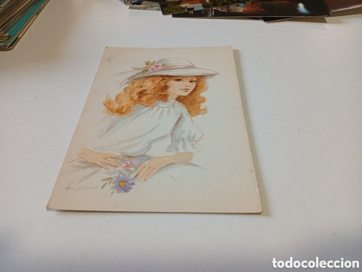 Postkarten: Postal dibujo chica.........