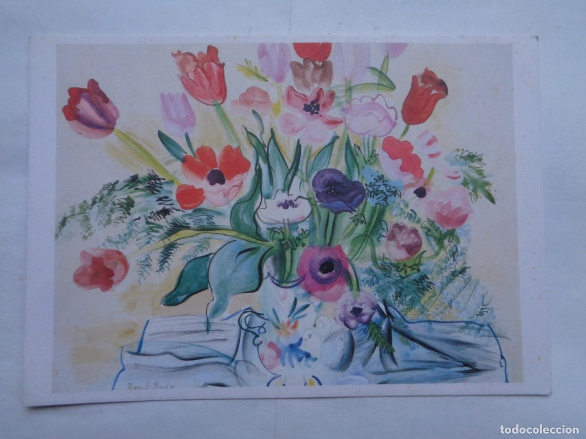 Postkarten: POSTAL DE PINTURA DE RAOUL DUFY : ANEMONAS Y TULIPANES . MUSEO DE ARTE MODERNO DE PARIS ( FRANCIA )