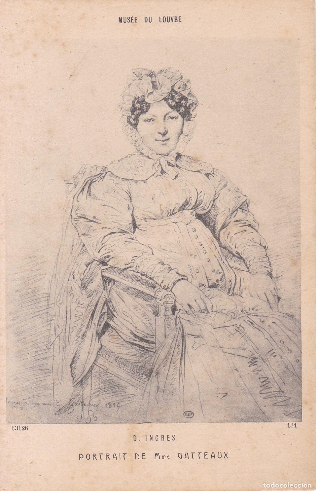 Postkarten: POSTAL DE LA OBRA DE D.INGRES, PORTRAIT DE MME.GATTEAUX - MUSEO DEL LOUVRE - S/C