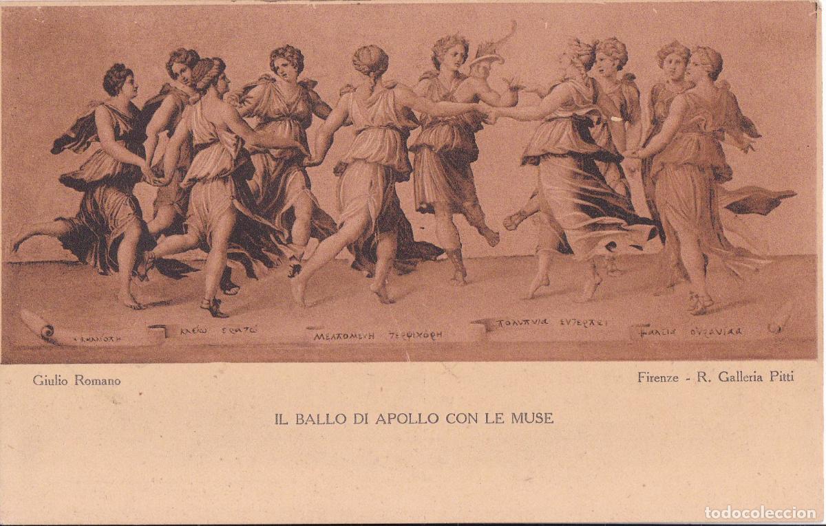 Postkarten: POSTAL OBRA DE GIULIO ROMANO,BALLO DI APOLLO CON LA MUSE - UMF 255 - S/C