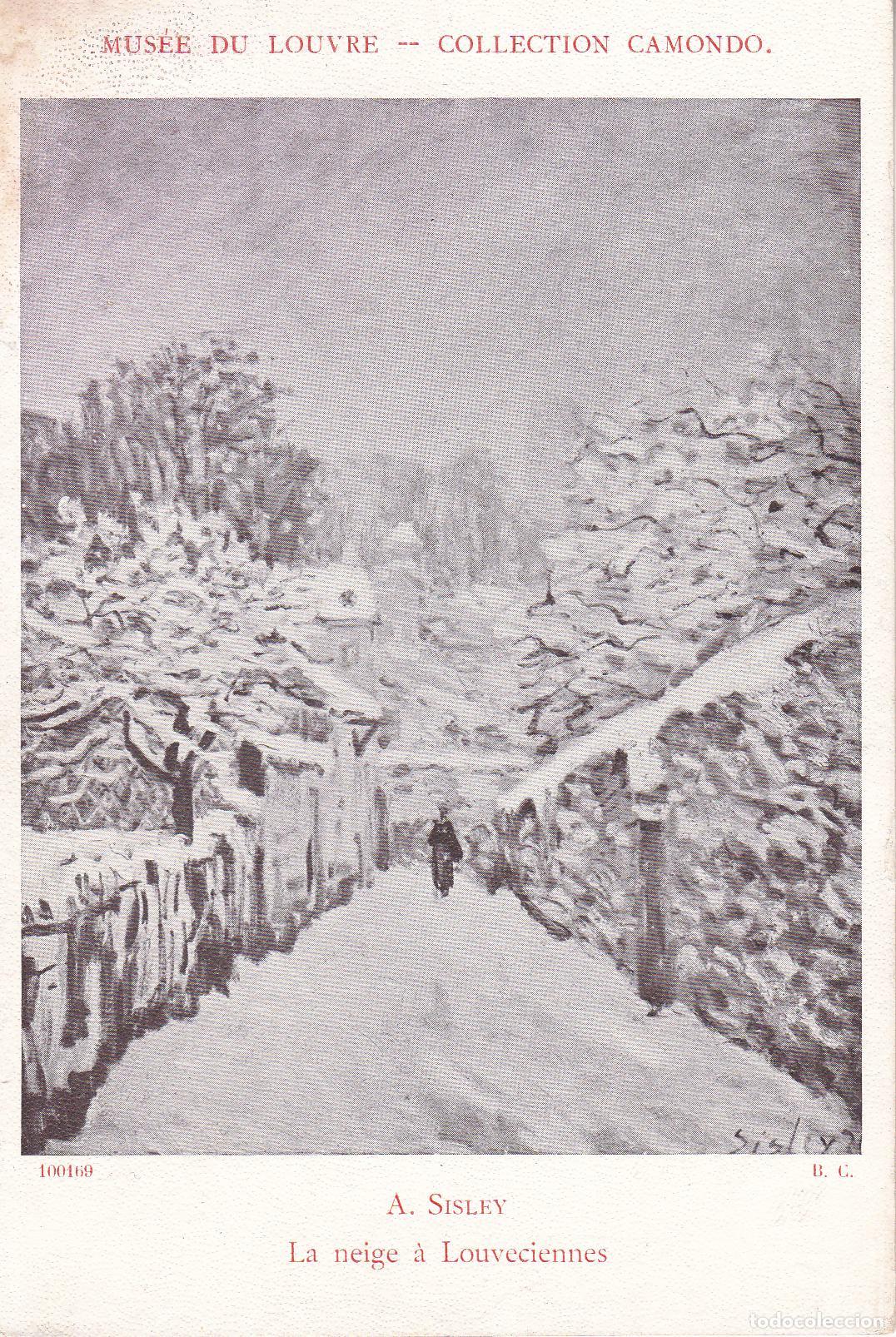 Postales: POSTAL DE LA OBRA DE A.SISLEY, LA NIEGE A LOUVECIENNES - MUSEO DEL LOUVRE - S/C