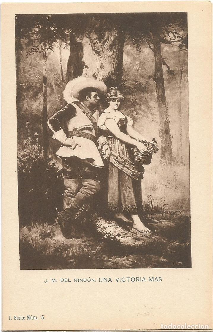 Postales: J. M. DEL RINC&Oacute;N - UNA VICTORIA M&Aacute;S - HAUSER Y MENET - SERIE 1 N &ordm; 5 - SIN DIVIDIR