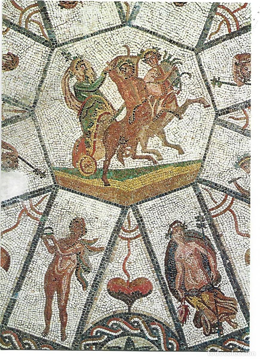 Cartes Postales: &rdquo; MOSAICO ROMANO CON FIGURAS BAQUICAS &rdquo;, ( LA VALENZOLEJA, ALCOLEA ).- MUSEO ARQUEOLOGICO.- CORDOBA