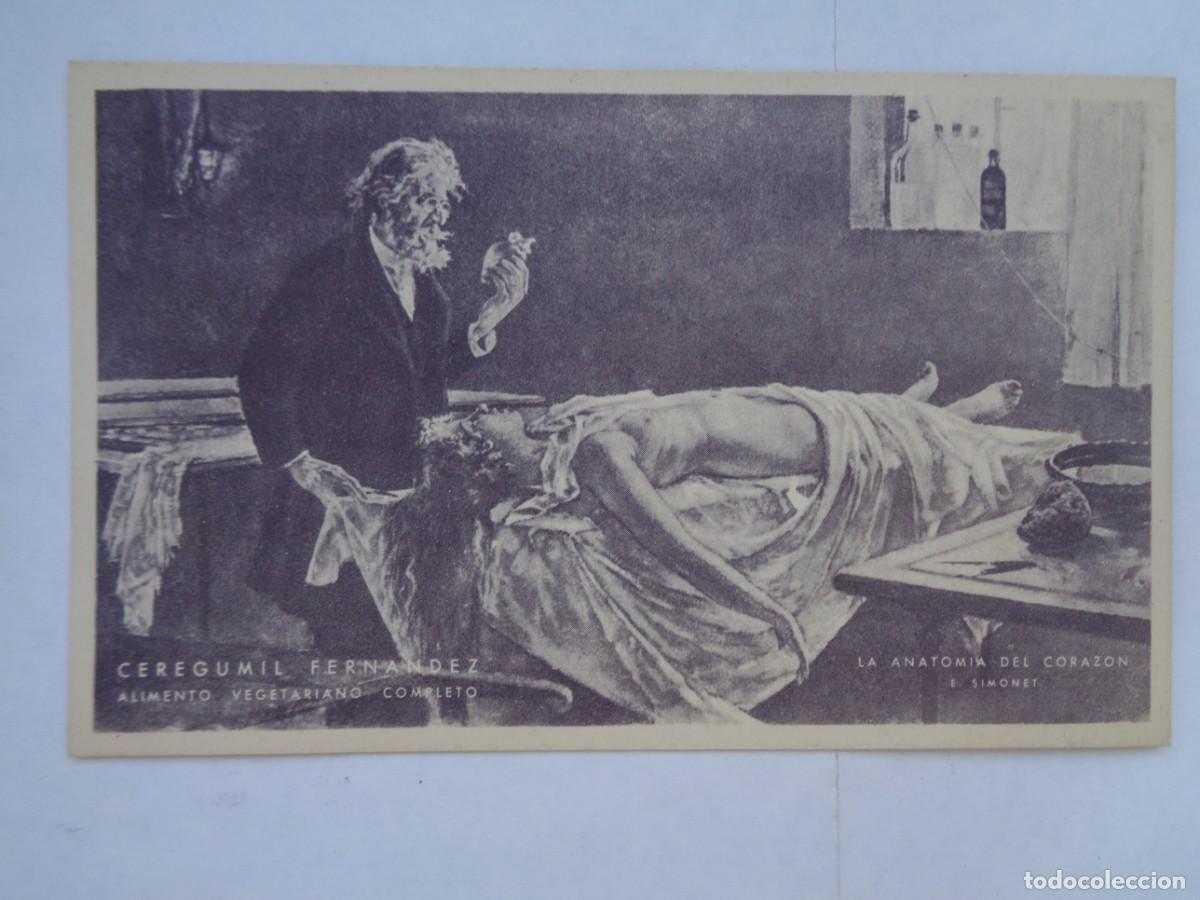 Postais: POSTAL PINTURA DE SIMONET : LA ANATOMIA DEL CORAZON. PUBLICIDAD CEREGUMIL