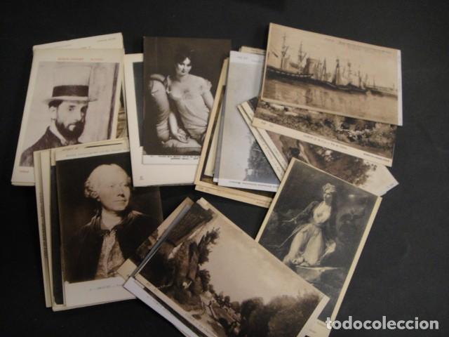 Postais: postales de arte - lote de 65
