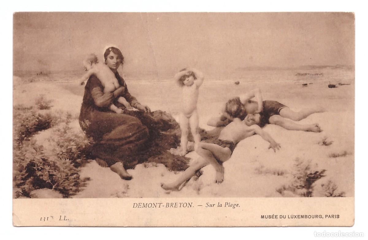 Postais: DEMONT-BRETON &bull; Ser la Plage &bull; MUS&Eacute;E DU LUXEMBOURG (PARIS) &bull; 1927