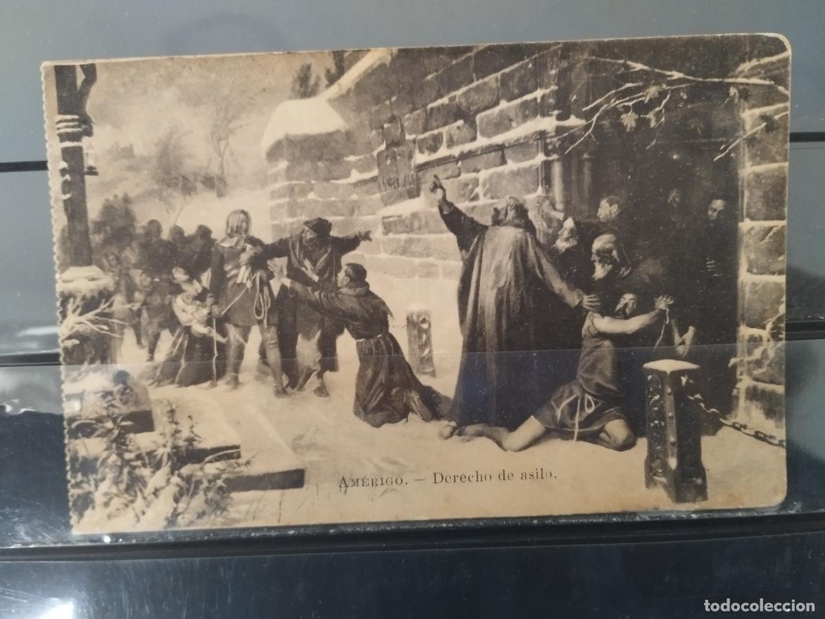 Postales: MA - ESPA&Ntilde;A. ARTE. AMERIGO. DERECHO DE ASILO. SIN CIRCULAR.