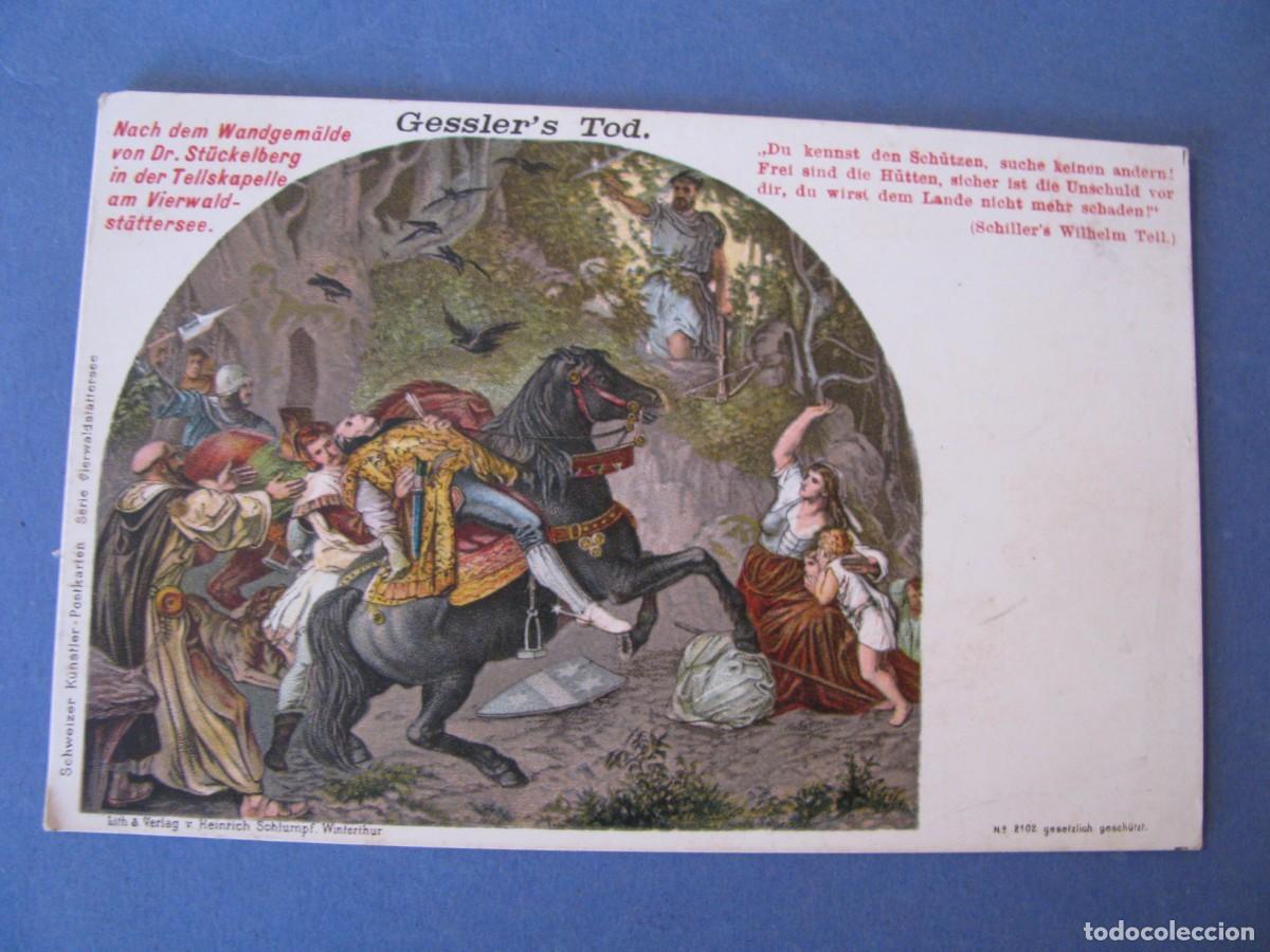 Postais: ANTIGUA POSTAL DE ED. LITH & VERLAG V. HEINRICH SCHLUMPF, WINTERTHUR. SUIZA.