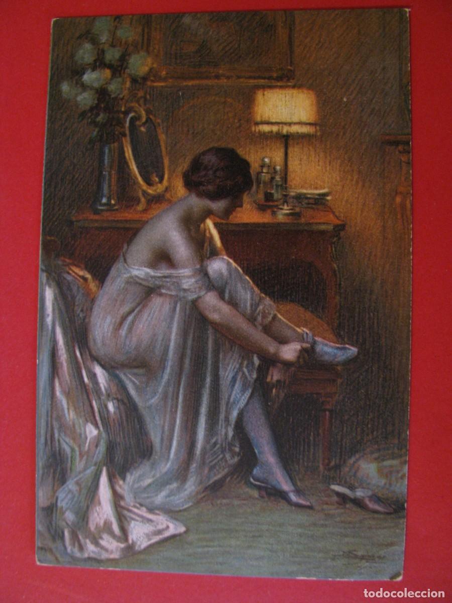 Postais: POSTAL DE OBRA DE DELPHIN ENJORLAS. ED. PAUL HECKSCHER N&ordm; 1220/4.