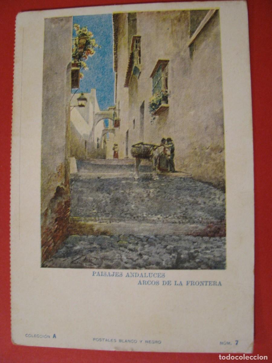 Postcards: POSTAL DE SERIE PAISAJES ANDALUCES. ARCOS DE LA FRONTERA. COLECION A.