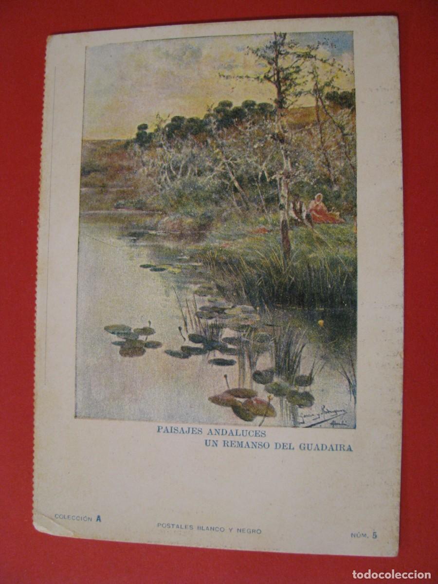 Postcards: POSTAL DE SERIE PAISAJES ANDALUCES. UN REMANSO DEL GUADAIRA. COLECION A.