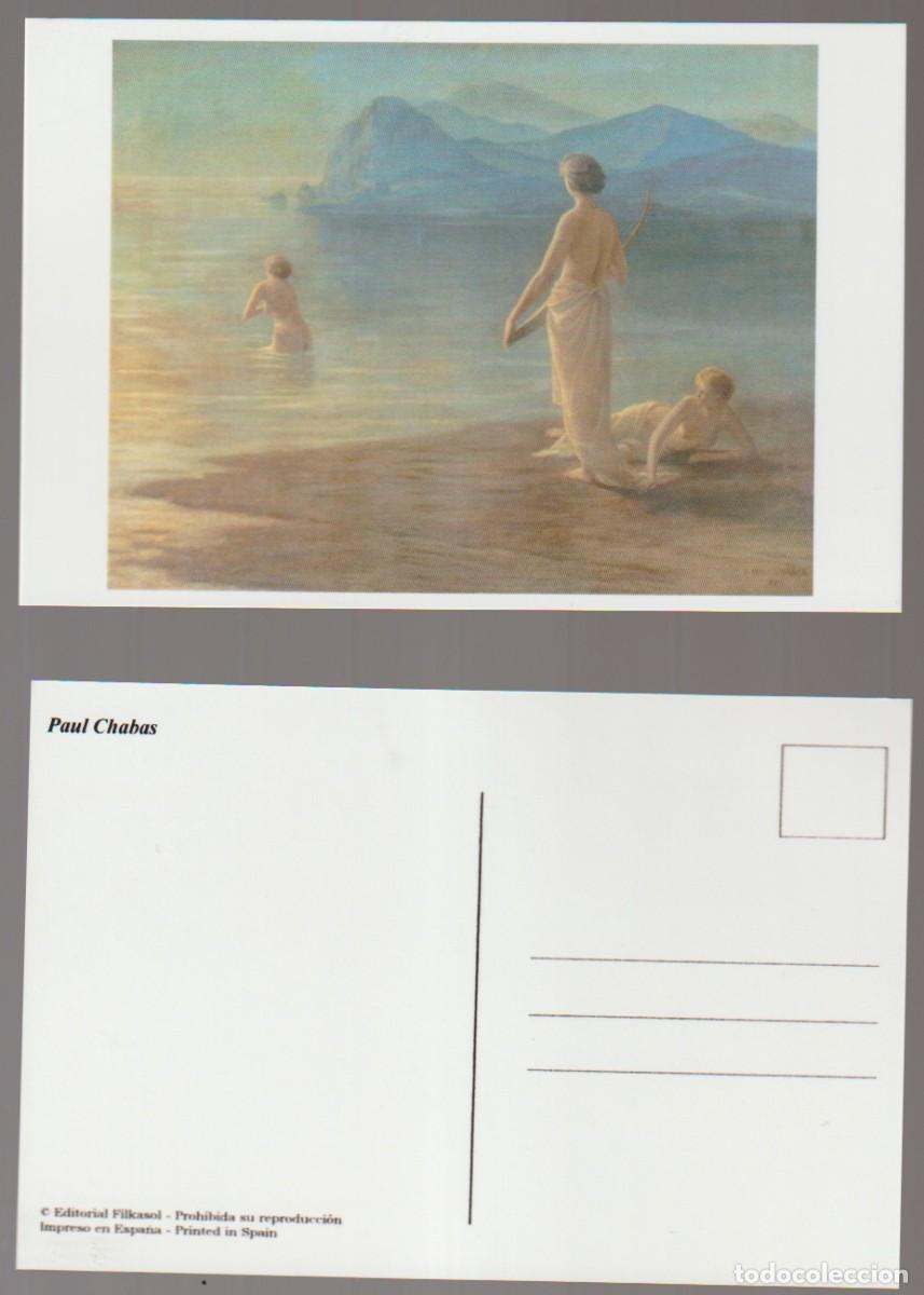 Postais: Tarjeta postal Arte Paul Chabas - Editorial Filkasol trasera dividida sin circular
